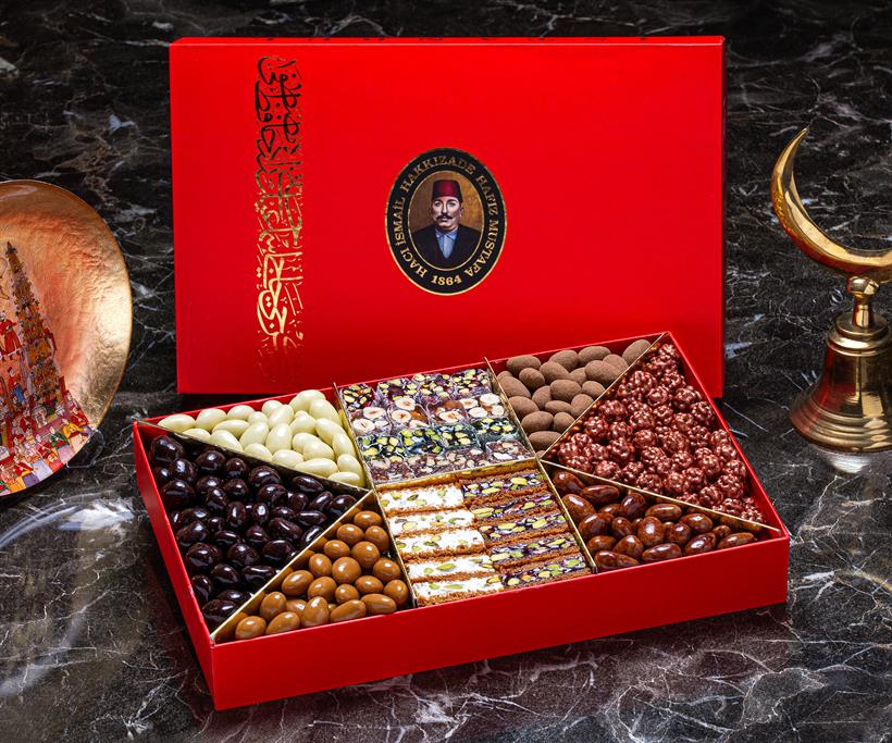 HM 1864 Premium Mixed Turkish Delight & Dragee (Premium Red Box)