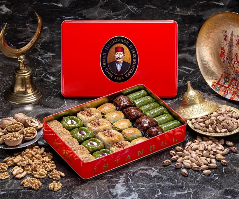 Premium Pistachio-Walnut Baklava Assortment (M Metal Box)