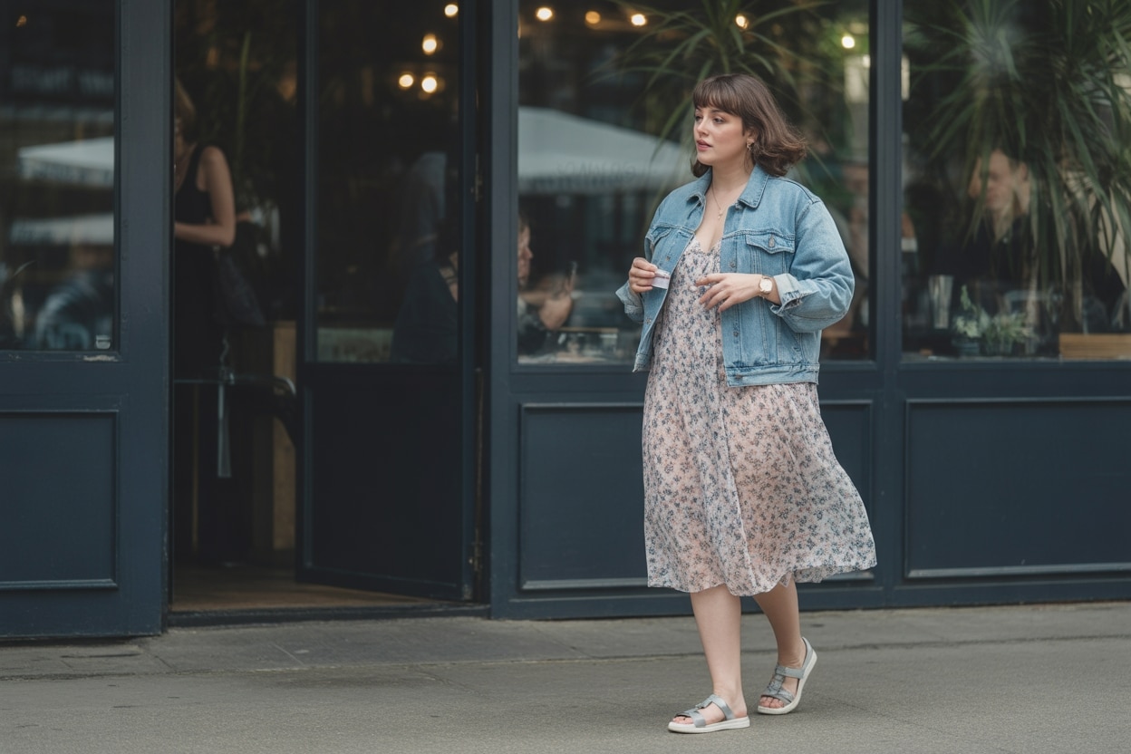 Çiçekli Elbise ile Günlük Kombinler