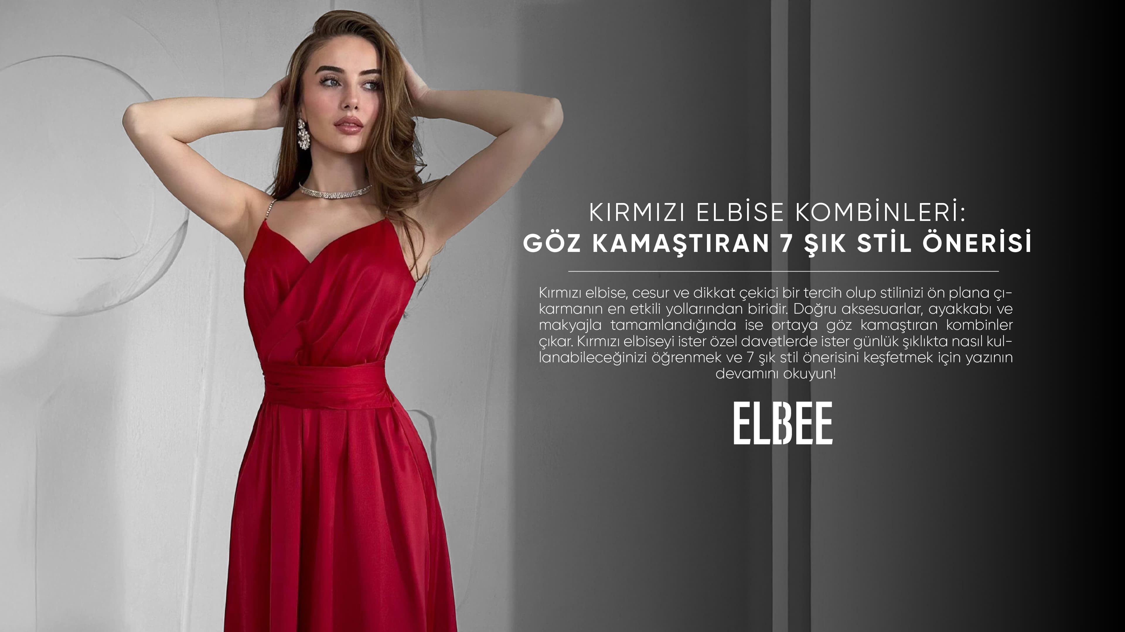 kırmızı elbise kombinleri