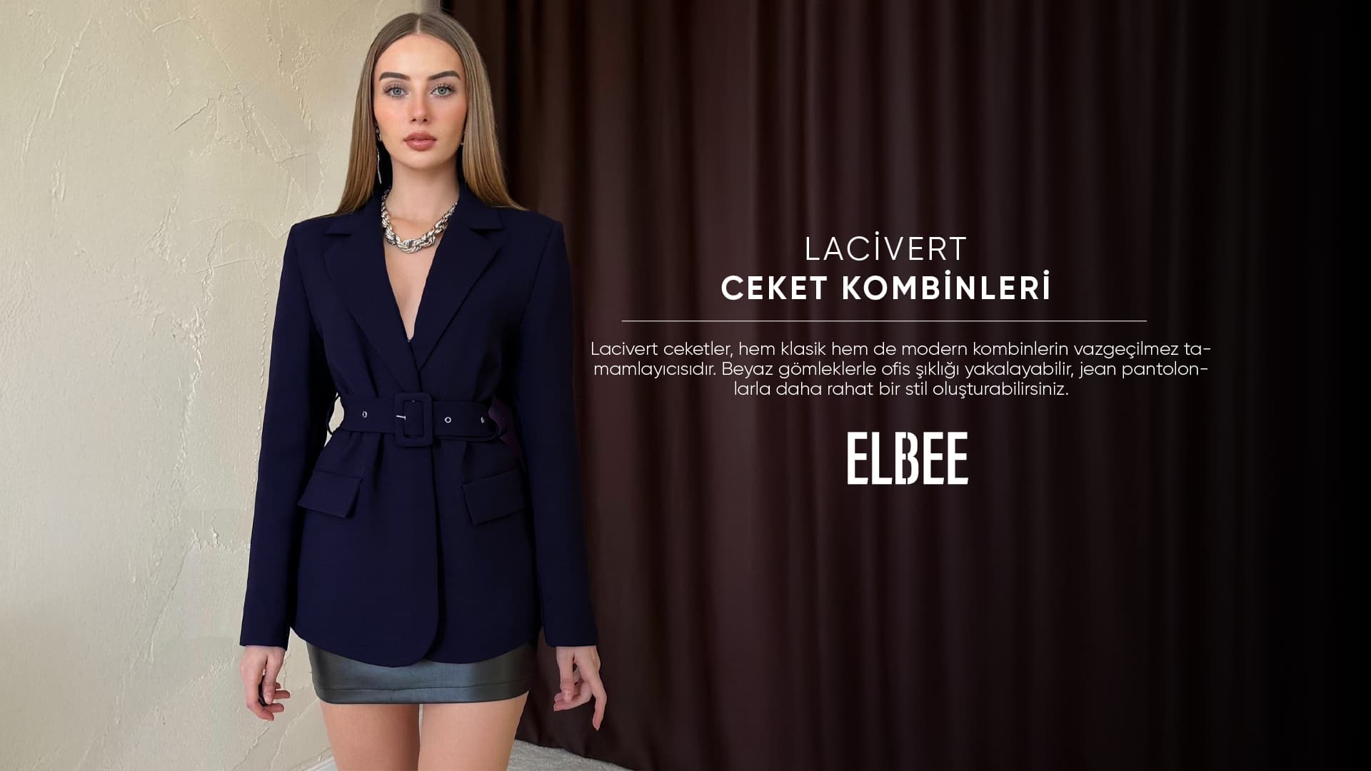 Lacivert ceket kombinleri kadınlar