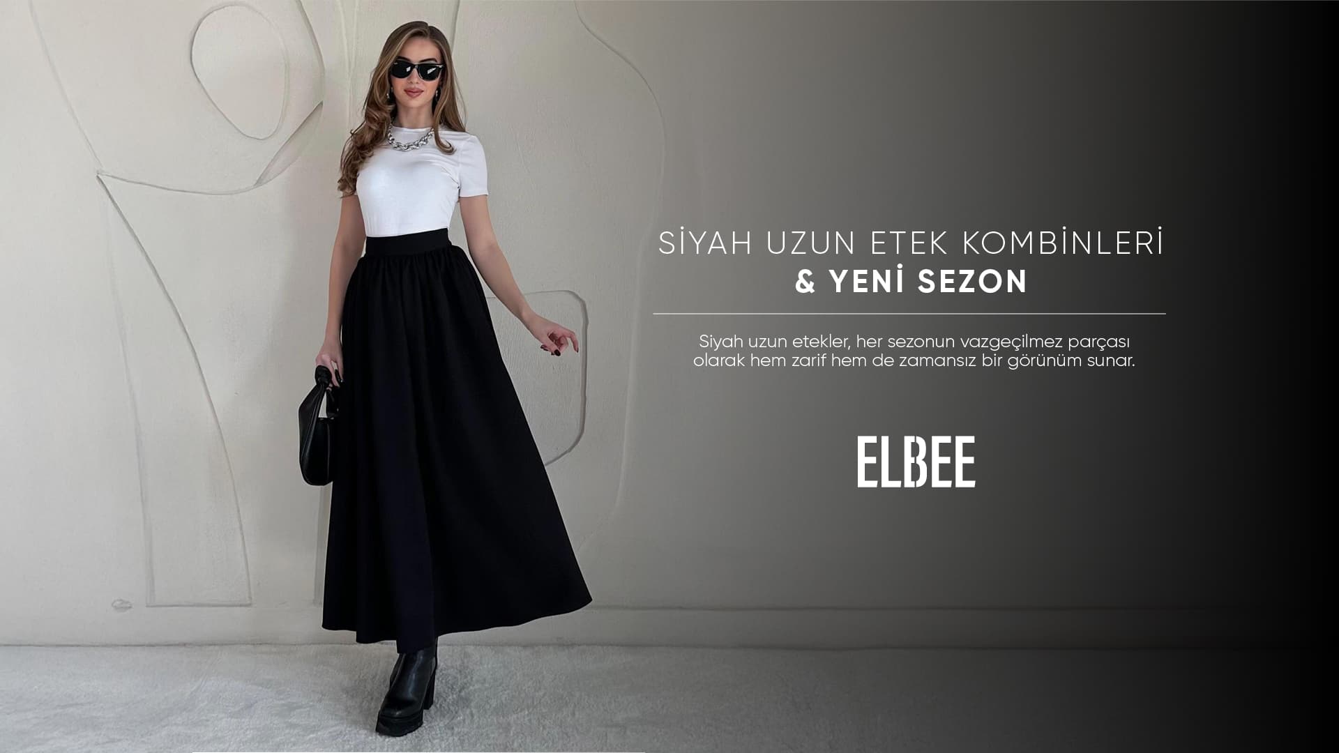 Siyah uzun etek kombinleri