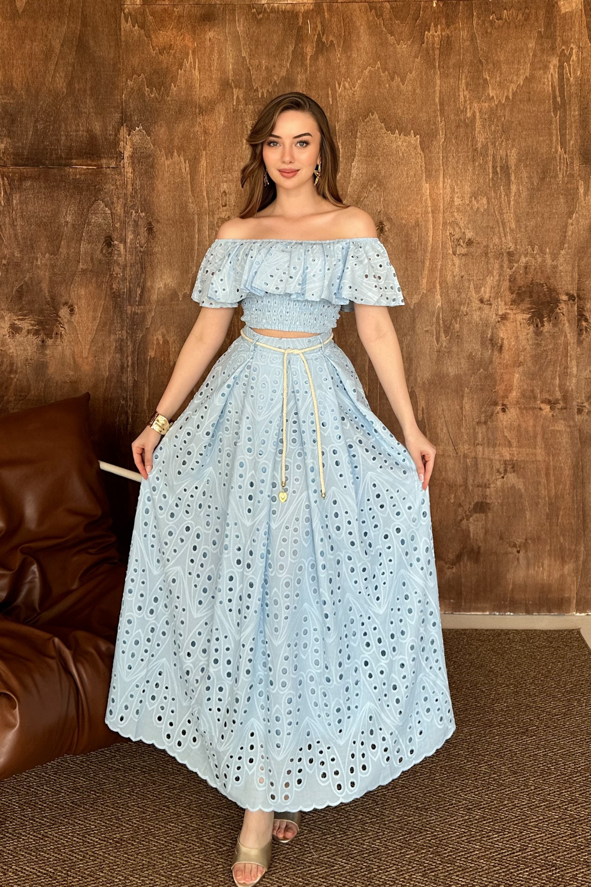 Bebe Mavi Gipe Detaylı Pinterest Takım
