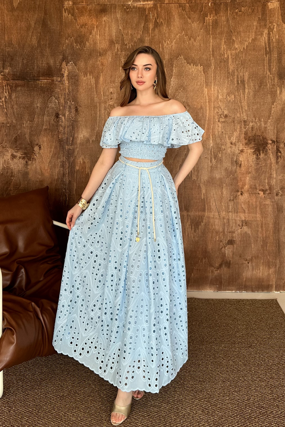 Bebe Mavi Gipe Detaylı Pinterest Takım
