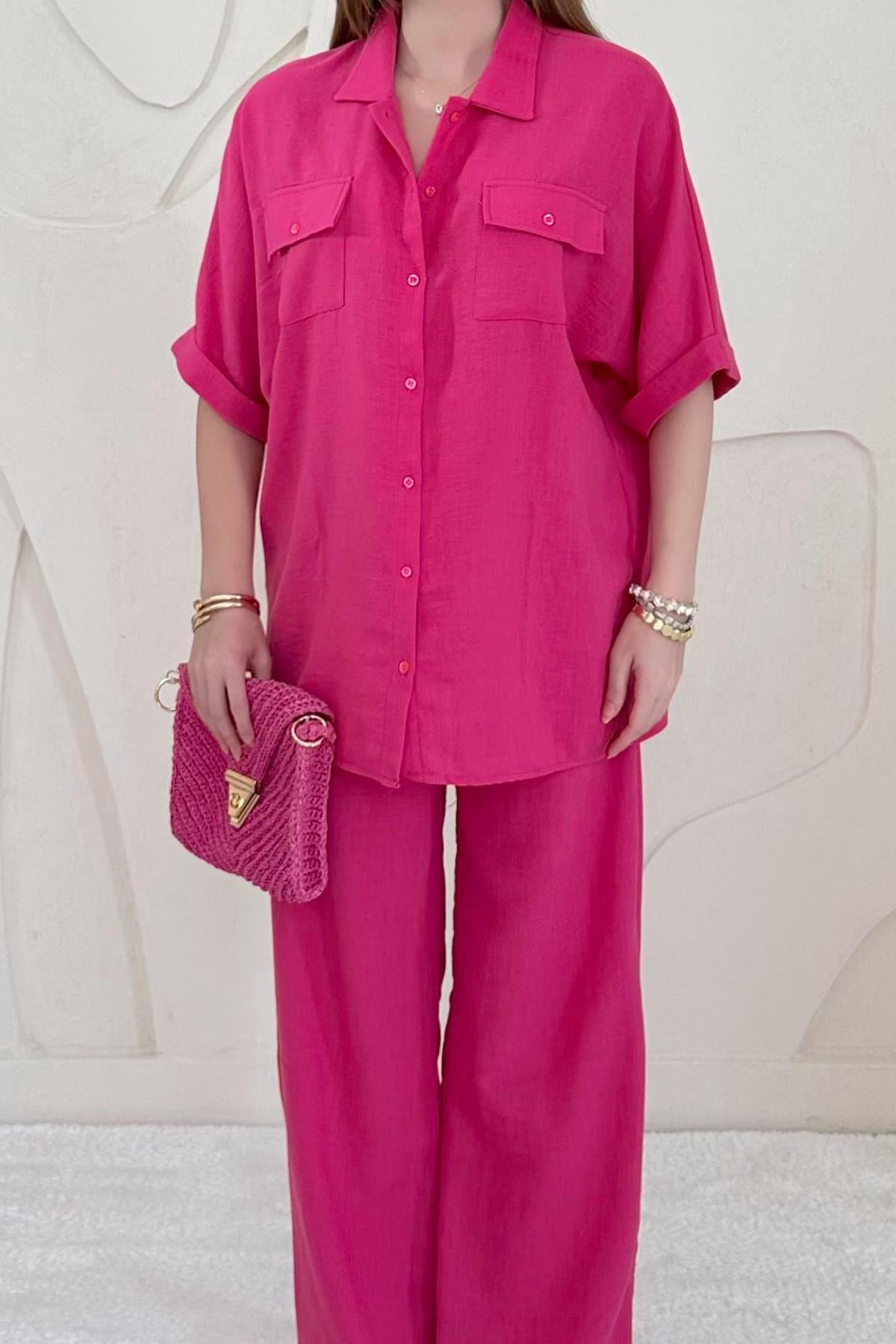 Pocket Detailed Shirt and Trouser Set