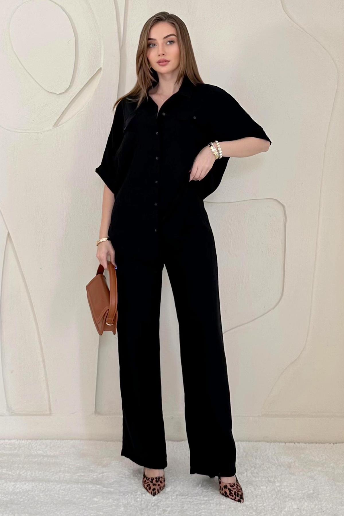 Pocket Detailed Shirt and Trouser Set