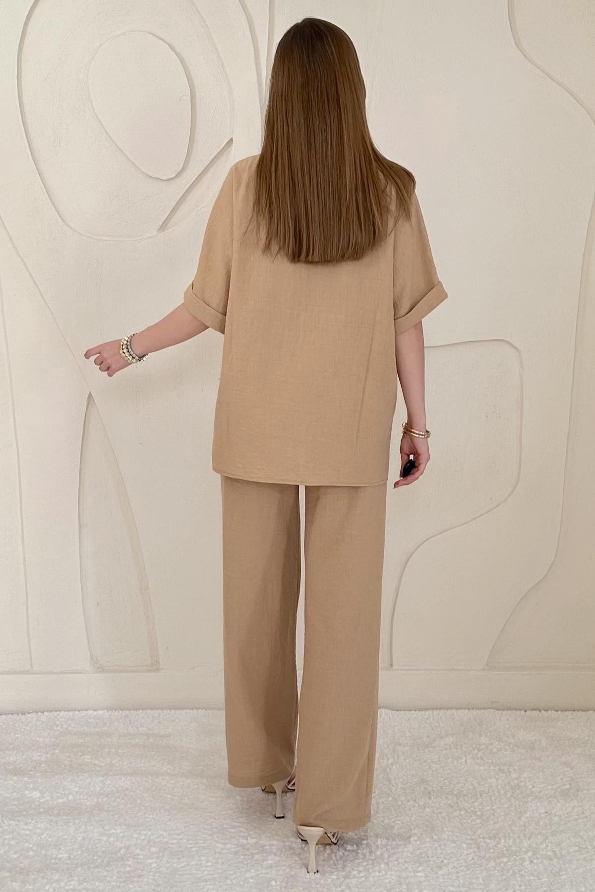 Pocket Detailed Shirt and Trouser Set