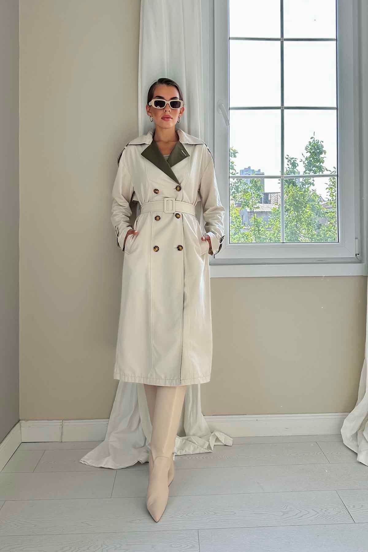 Bej Garnili Trençkot