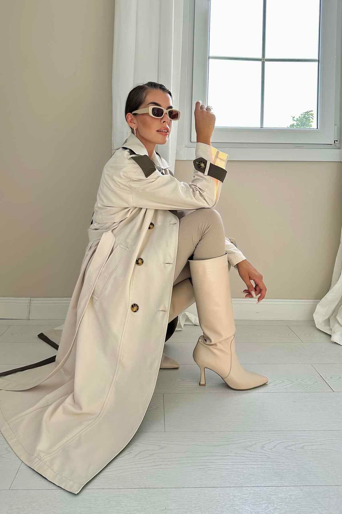 Bej Garnili Trençkot