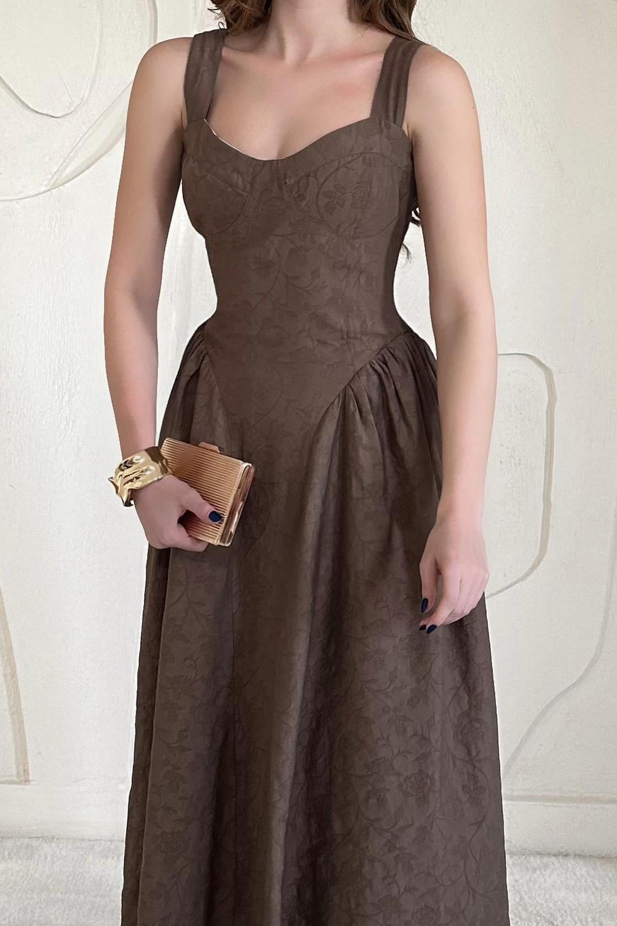 Flared Dress with Chest Handles