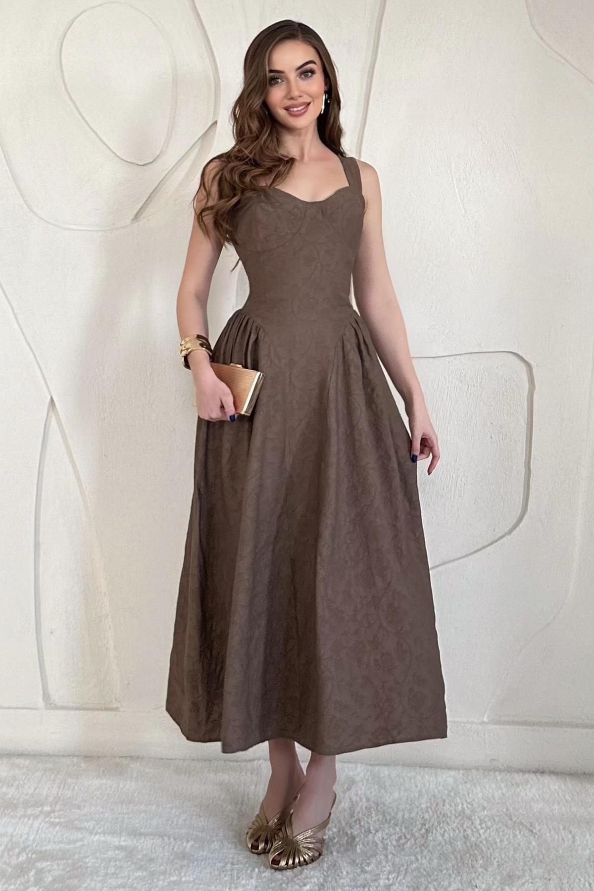 Flared Dress with Chest Handles