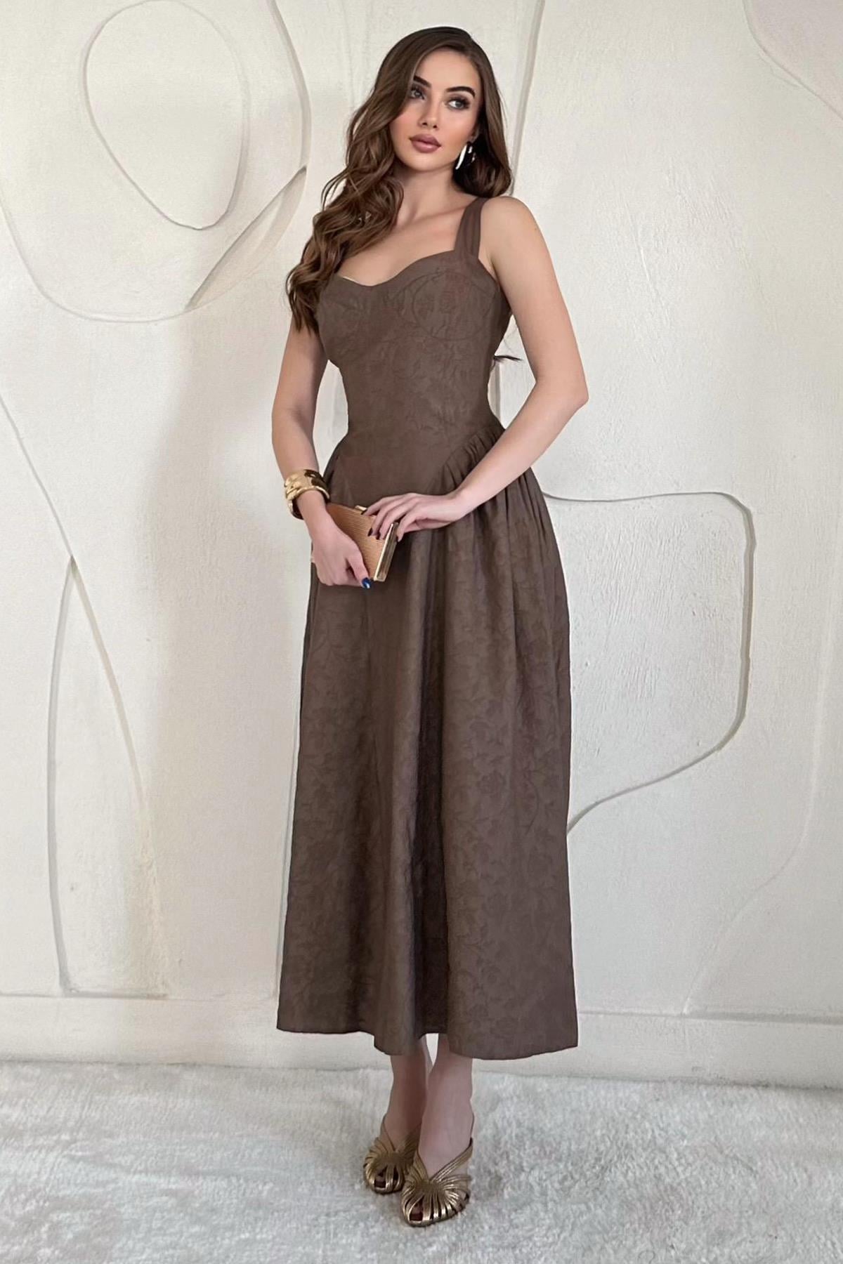 Flared Dress with Chest Handles