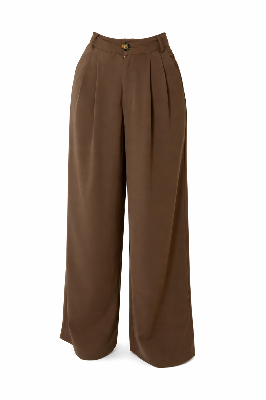 Kahverengi Pileli Comfort Pantolon