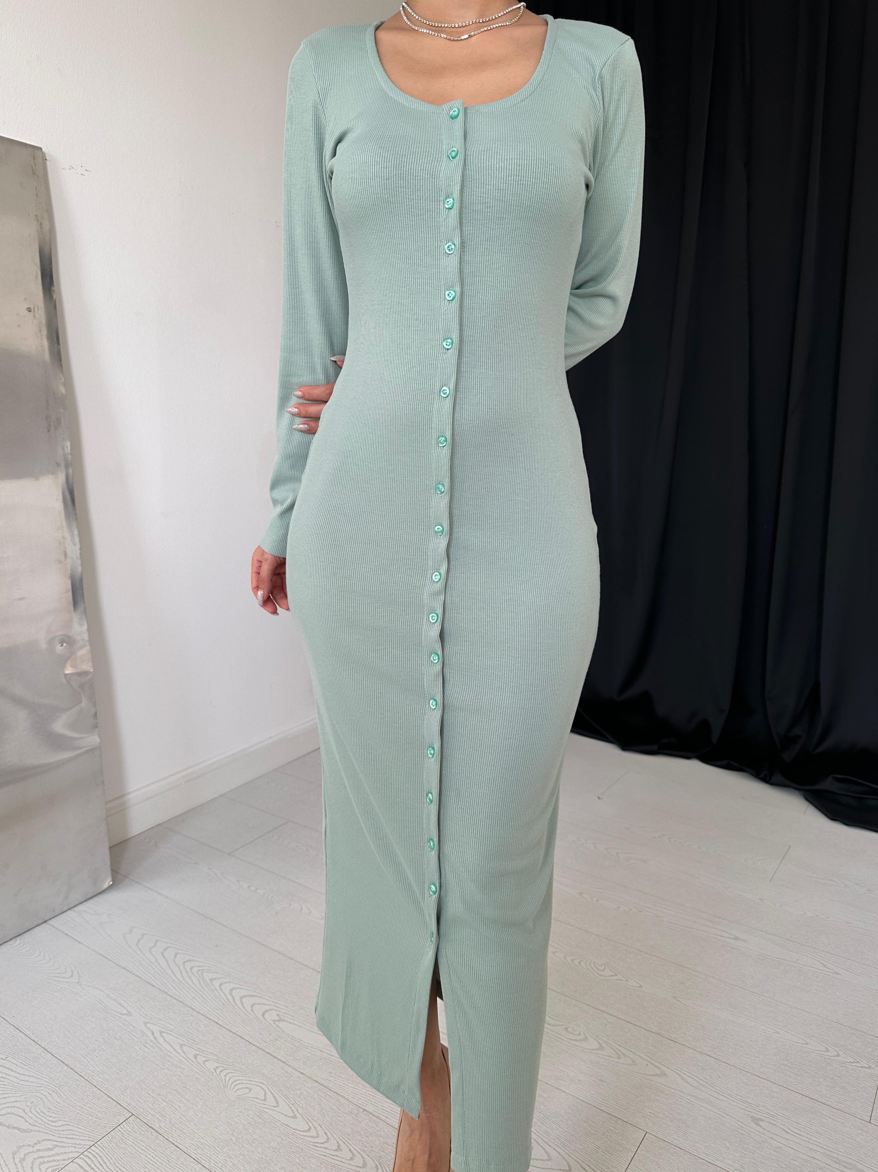 Mint Kaşkorse Elbise