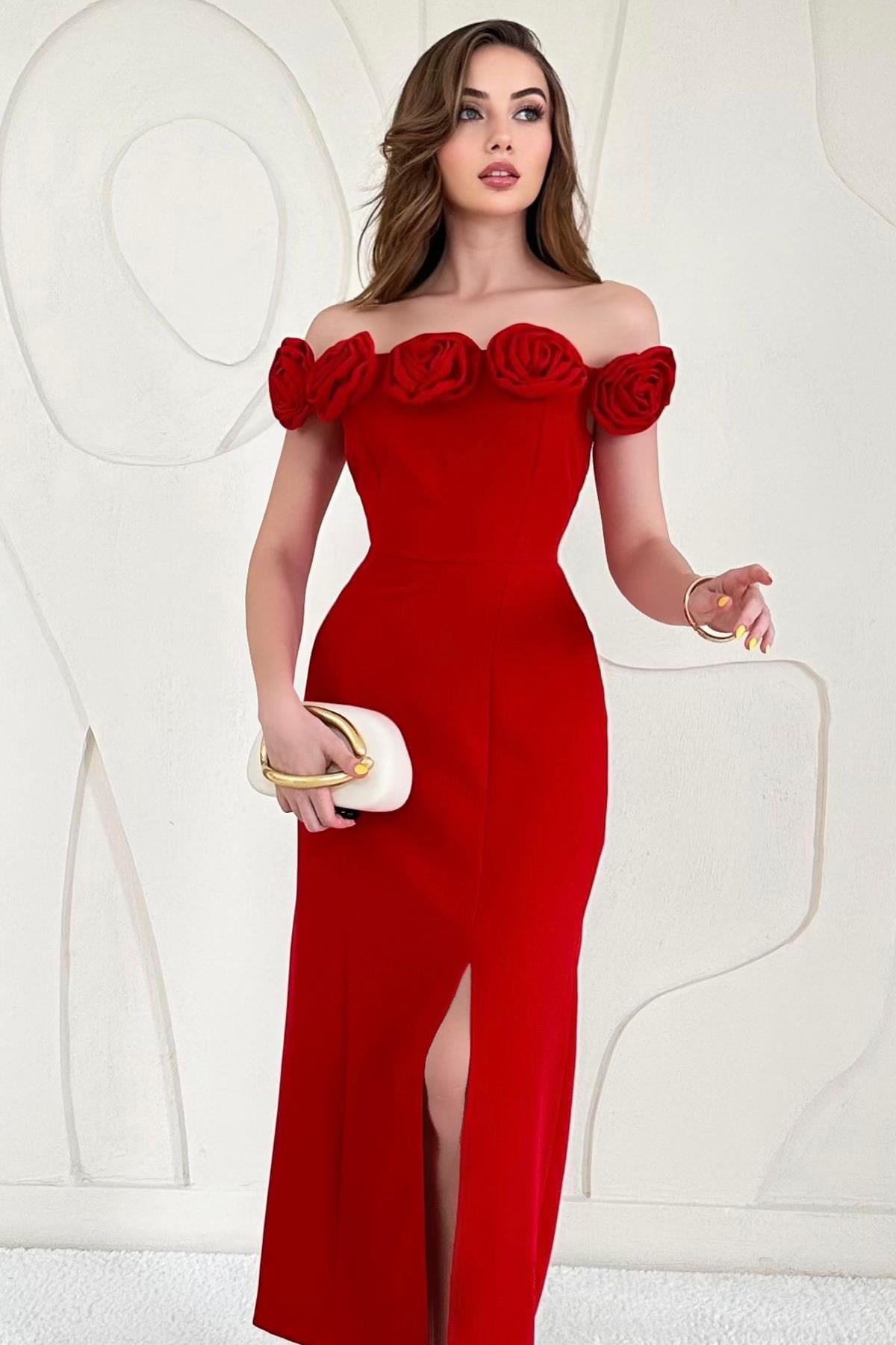 Madonna Collar Rose Dress