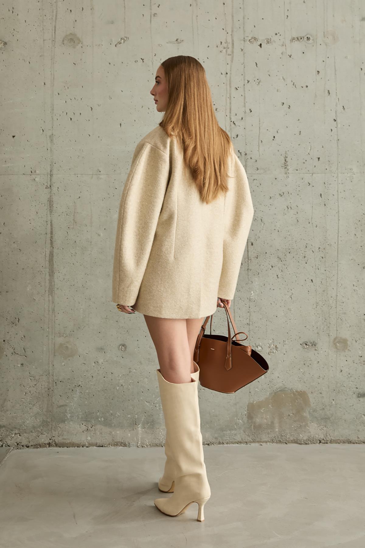 Oversize Two-Button Cashmere Coat