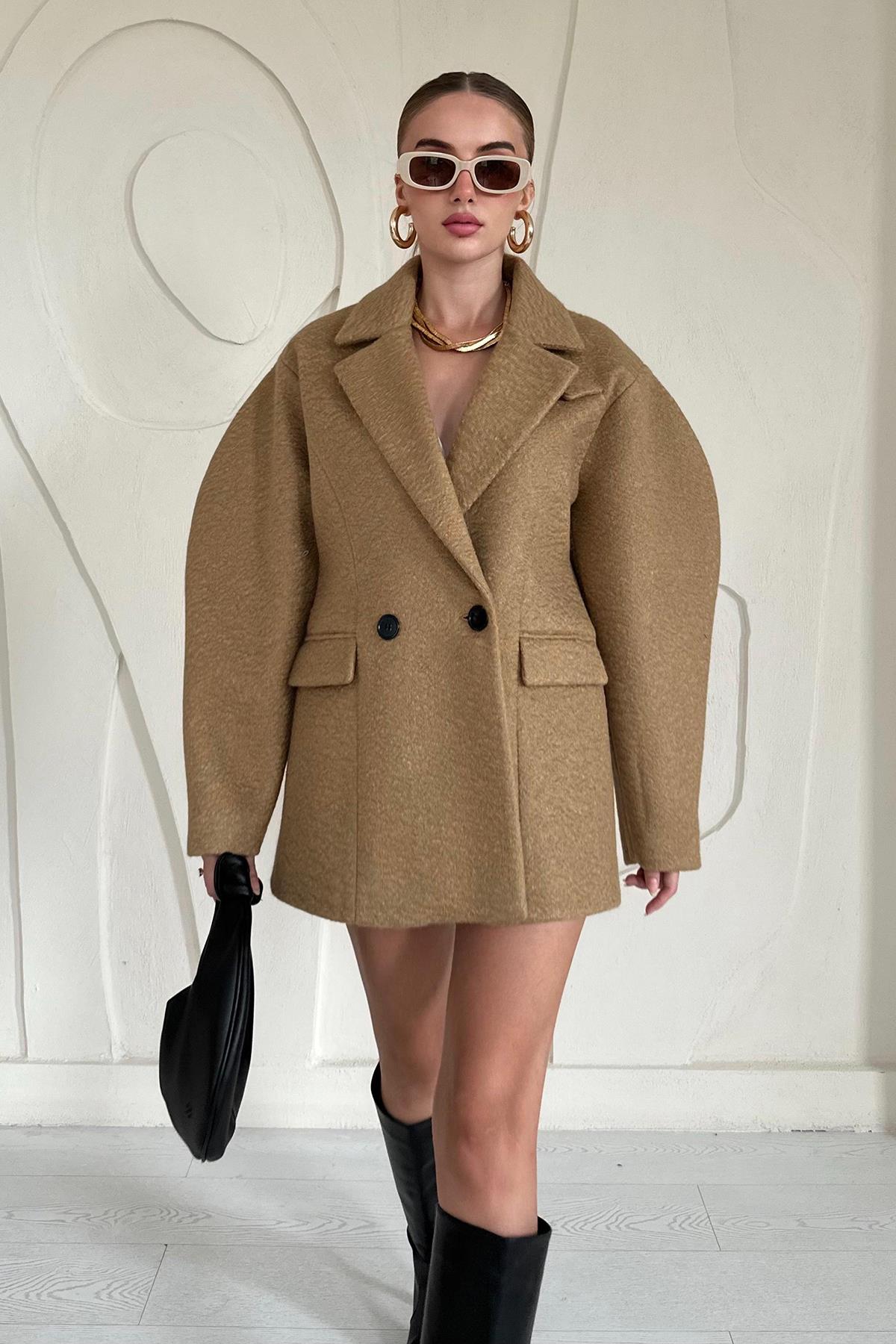 Oversize Two-Button Cashmere Coat