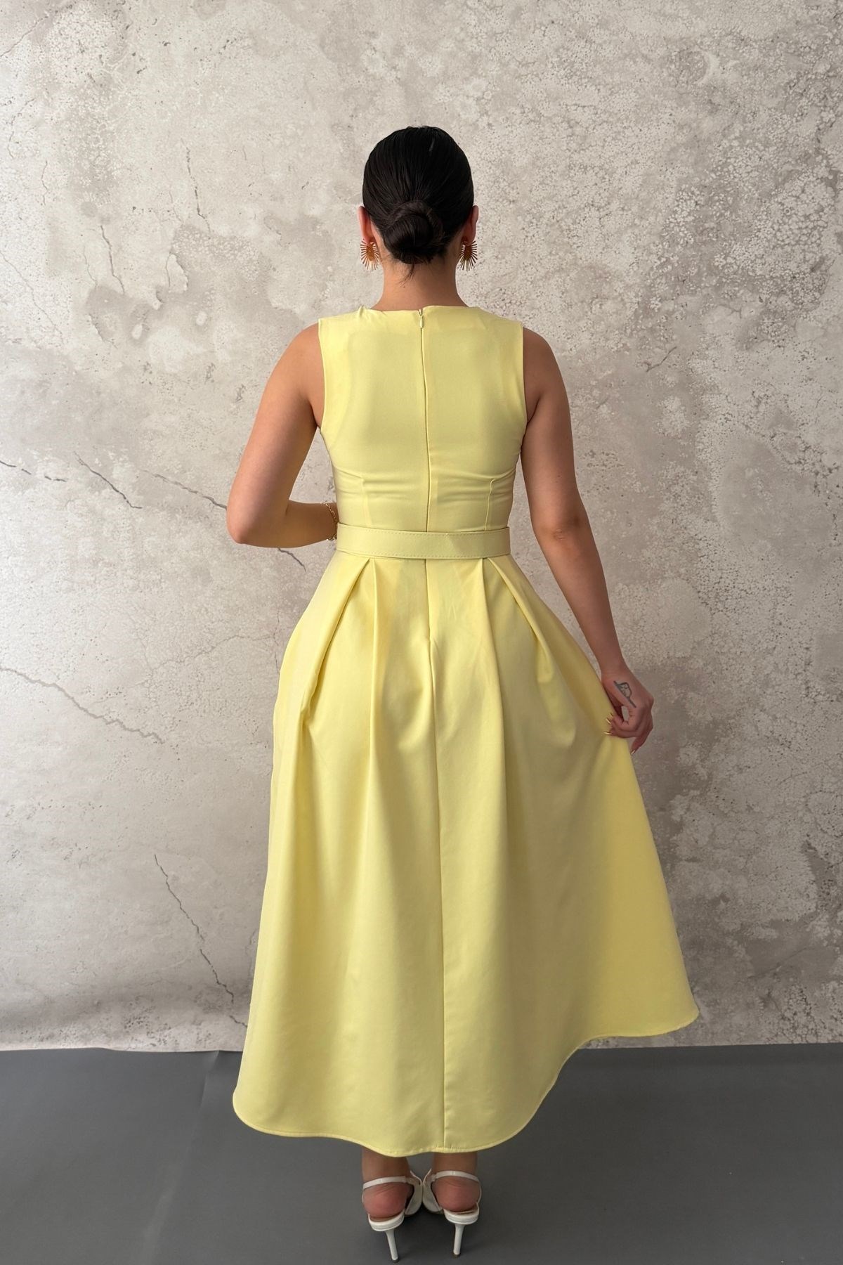 Halter Neck Flared Dress