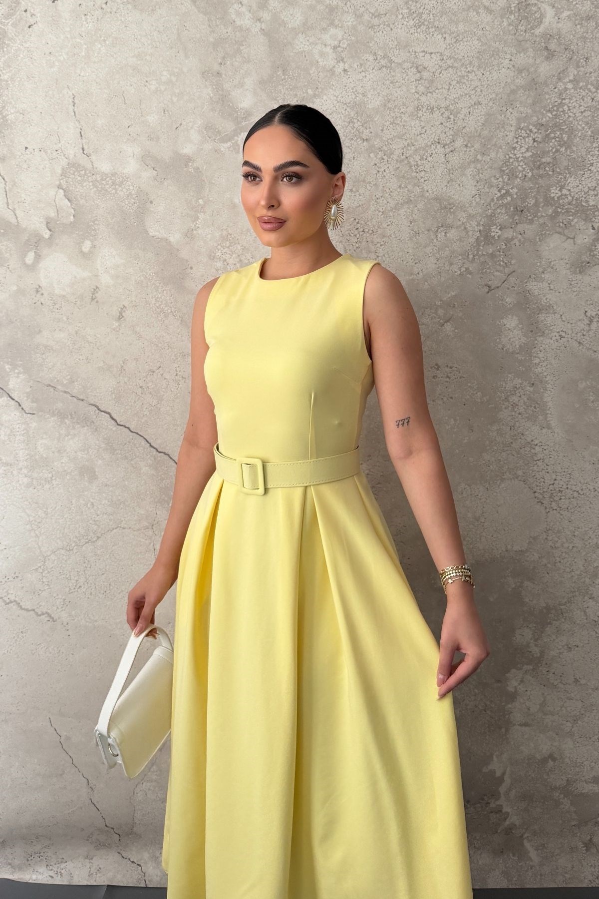 Halter Neck Flared Dress