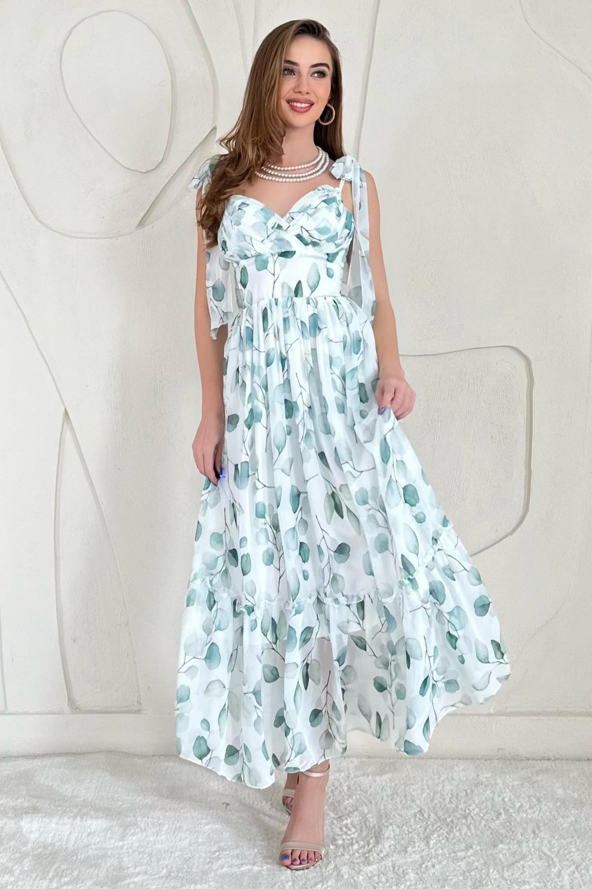 Chiffon Draped Dress