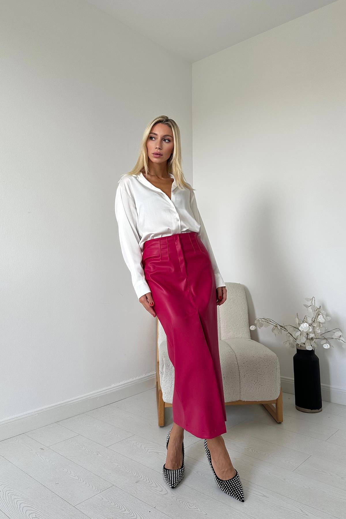 Slit and Embellished Skirt