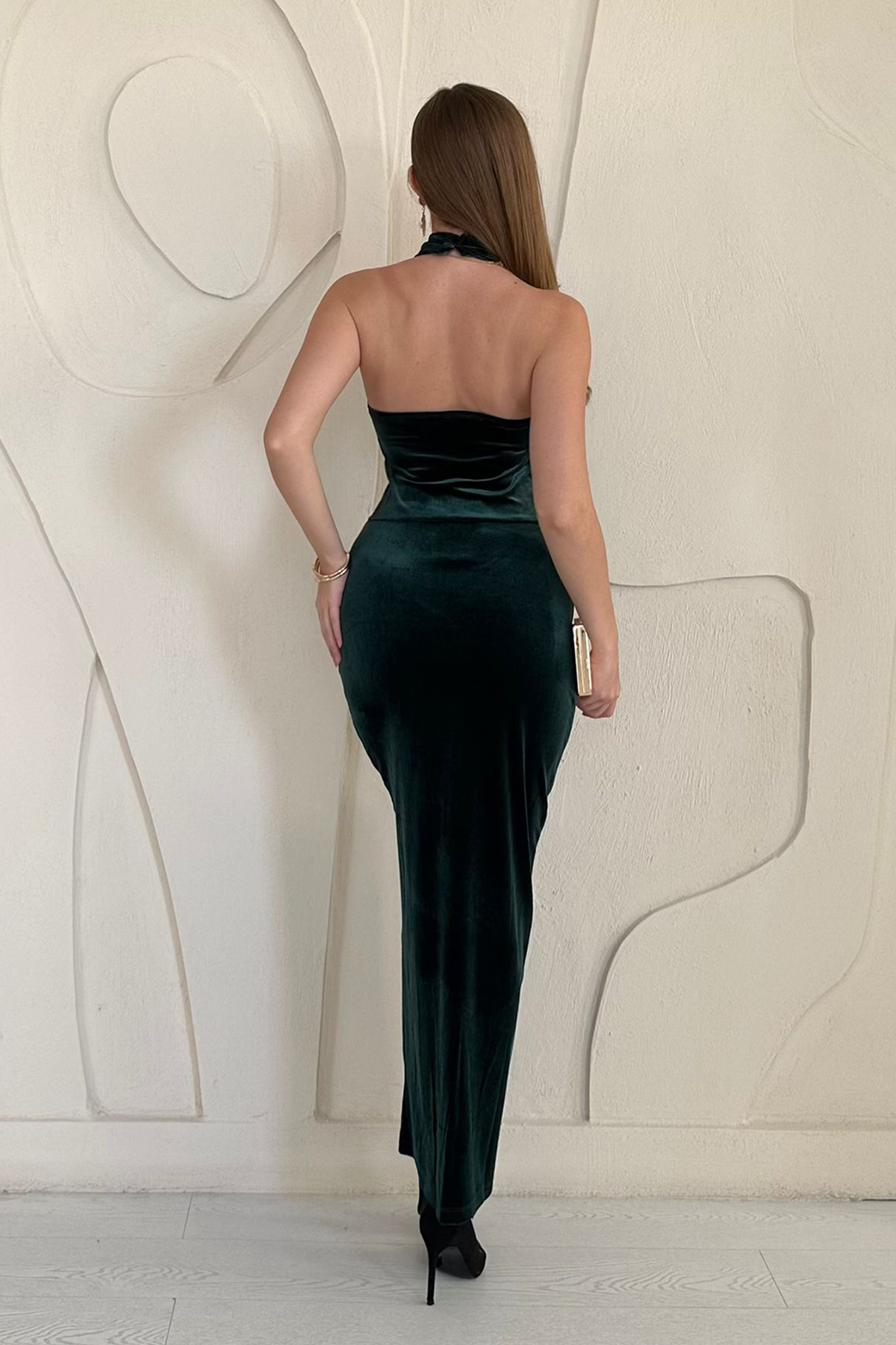 Off-the-Shoulder Velvet Dress