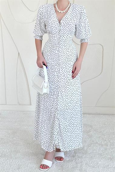 Back Waist and Sleeve Gipel Dress