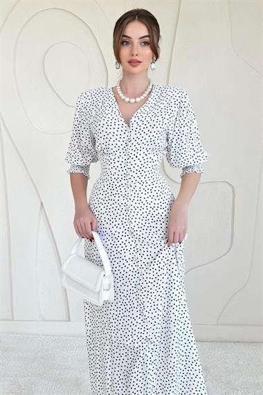 Back Waist and Sleeve Gipel Dress