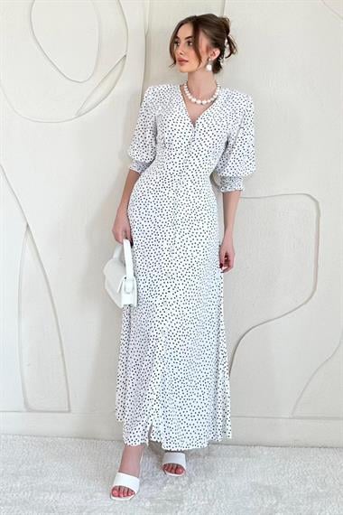 Back Waist and Sleeve Gipel Dress