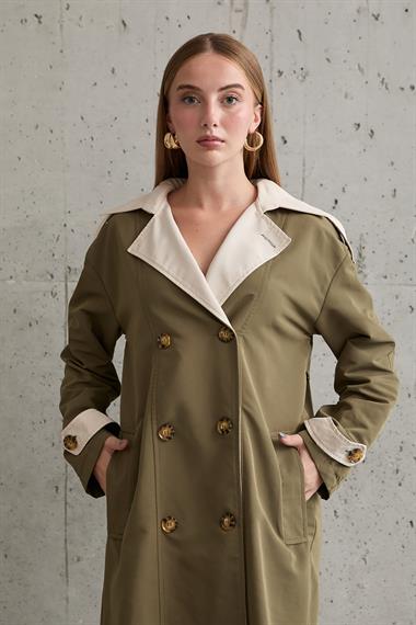 Haki Garnili Trençkot