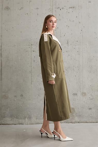 Haki Garnili Trençkot