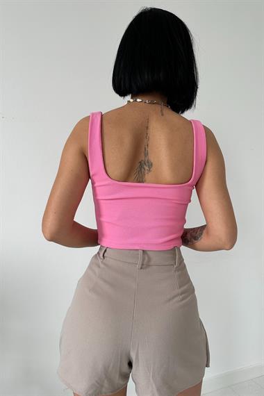 Pembe Askılı Bluz