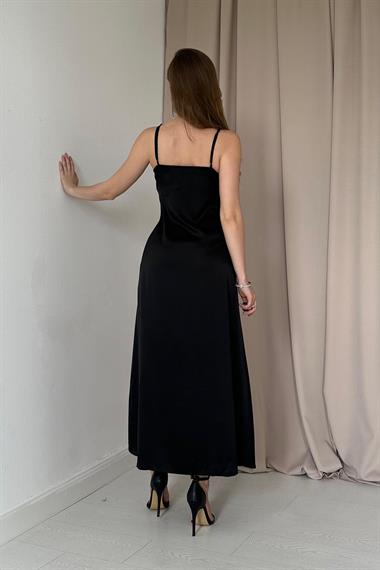 Askılı Saten Elbise