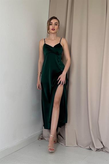 Askılı Saten Elbise