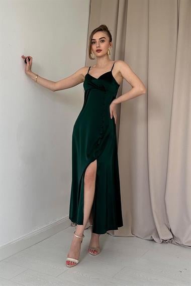 Askılı Saten Elbise