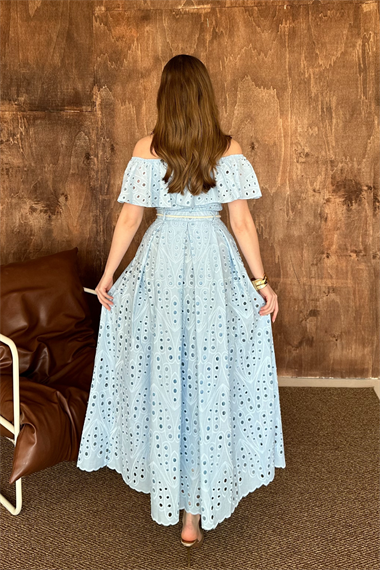 Bebe Mavi Gipe Detaylı Pinterest Takım