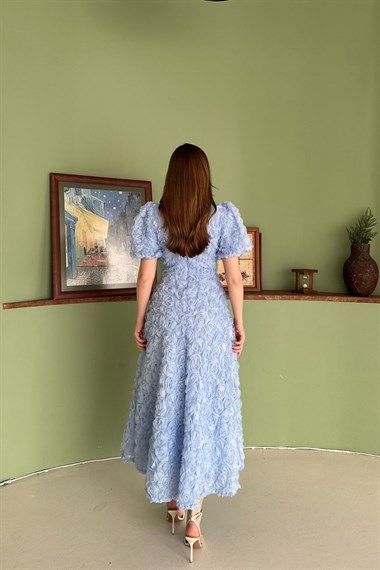 Bebe Mavi Güllü Elbise