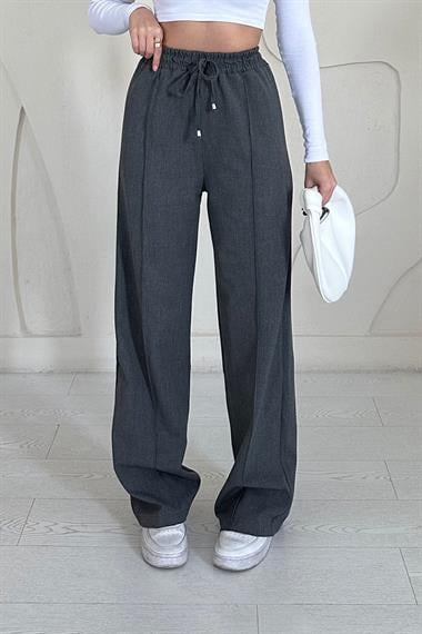 Antrasit Bel Büzgülü Pantolon