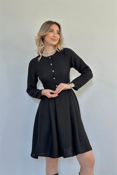 Siyah Kısa Klasik Elbise