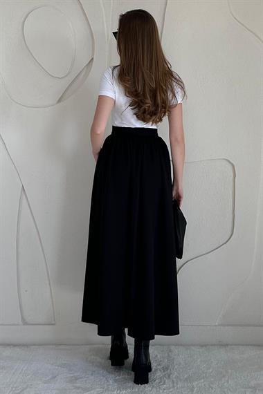 Cep Detaylı Kloş Etek
