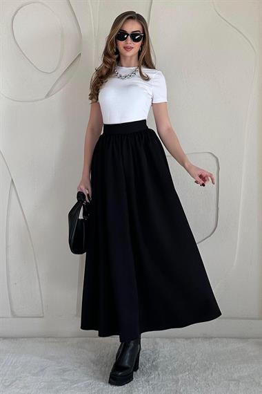 Cep Detaylı Kloş Etek