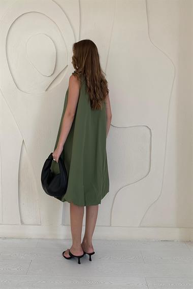 Haki Comfort Balon Elbise