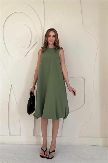 Haki Comfort Balon Elbise