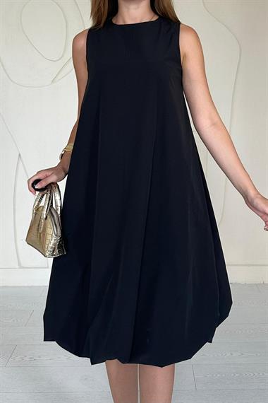 Siyah Comfort Balon Elbise