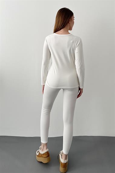 Ekru Thermo Fit Termal Takım