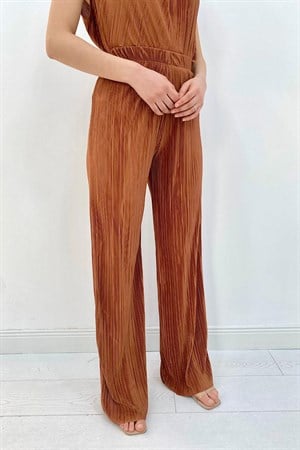 Taba Bağlamalı Bluz ve Etek Takım