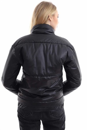 Siyah Casual Şişme Mont