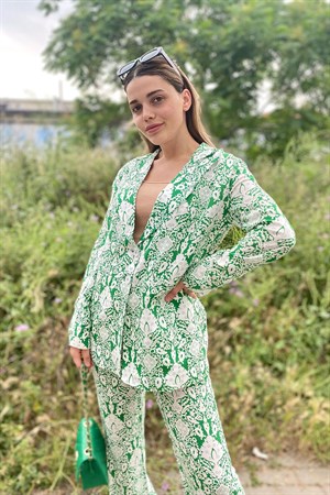 Yeşil Ceket ve Pantolon Takım