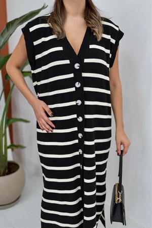 Çizgili Triko Elbise