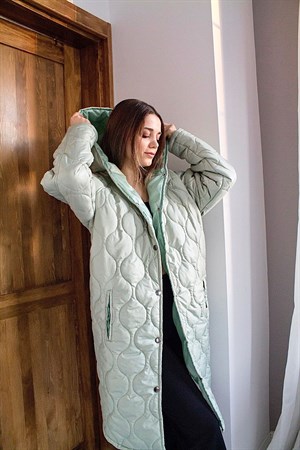 Mint Kapitone Şişme Mont